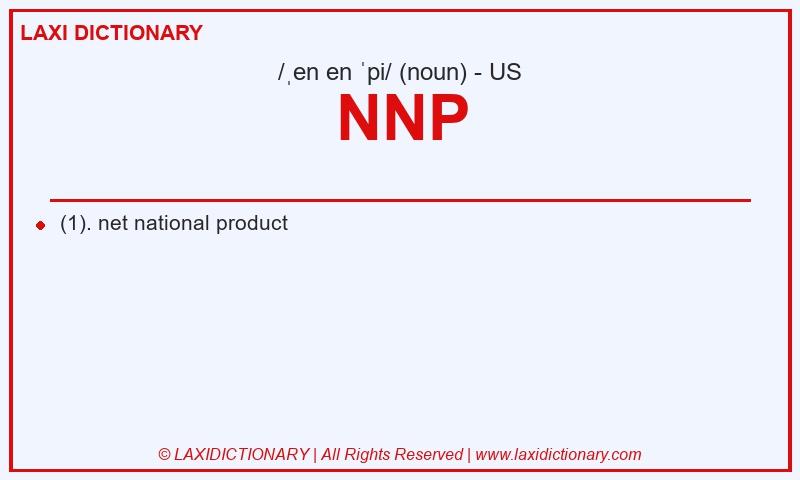 Definition NNP in American English