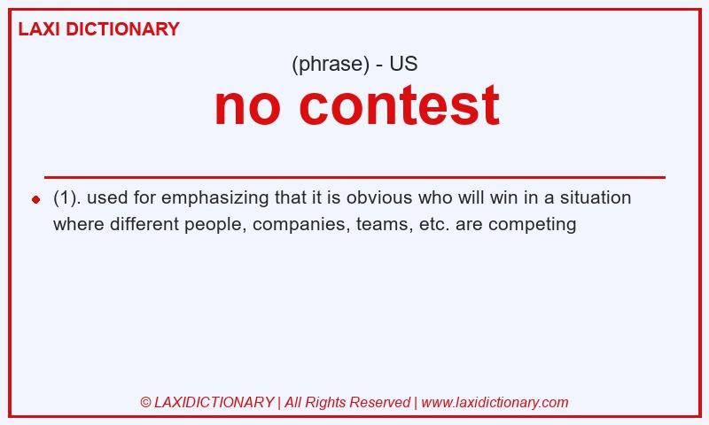 Definition no contest in American English