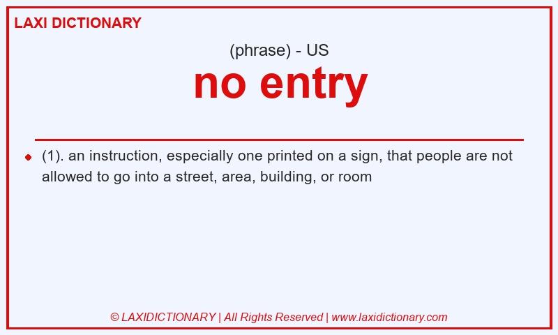 Definition no entry in American English