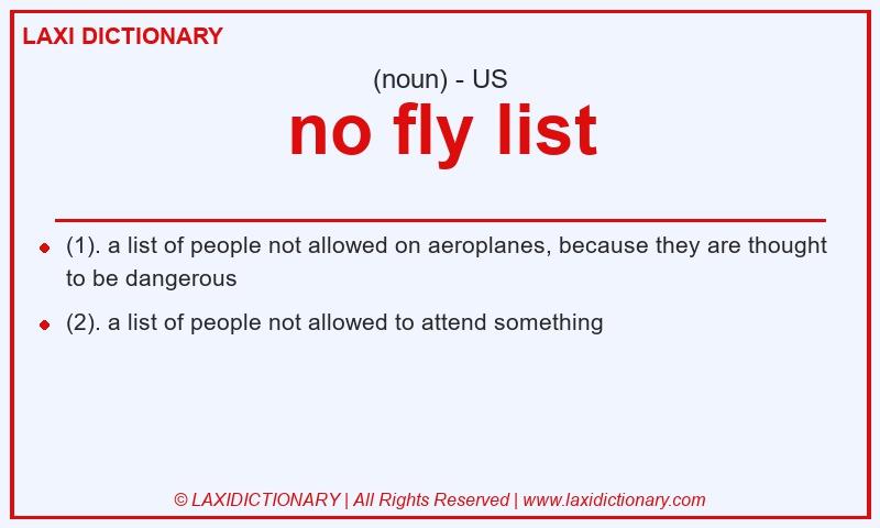 Definition no fly list in American English