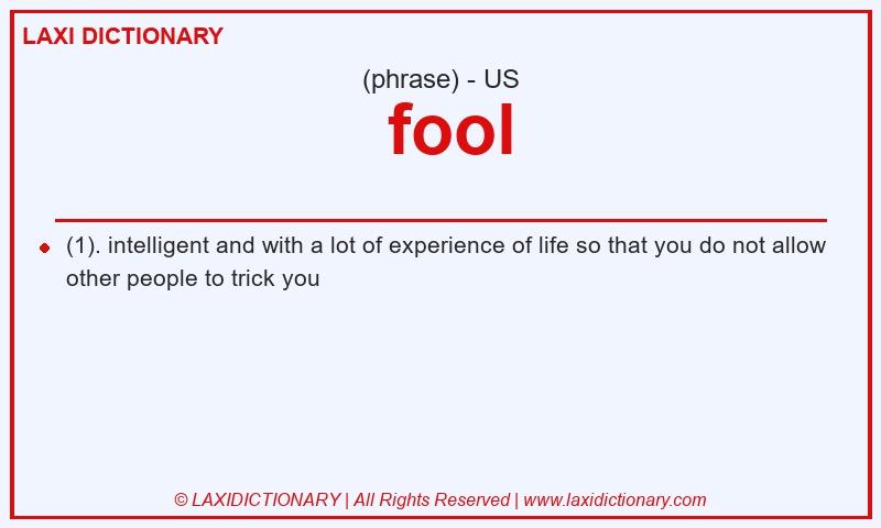 Definition fool in American English