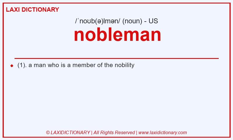 Definition nobleman in American English