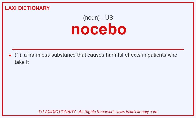 Definition nocebo in American English