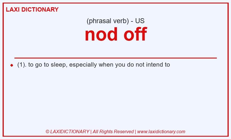 Definition nod off in American English
