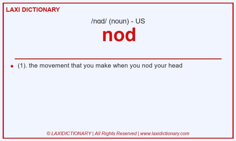Definition nod in American English