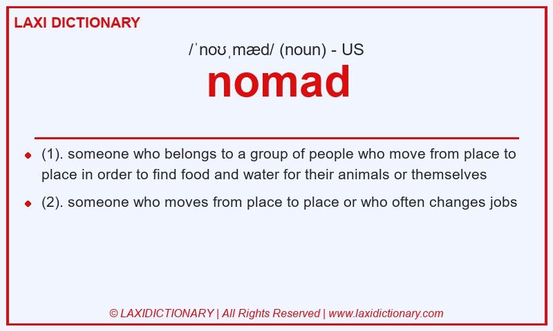 Definition nomad in American English