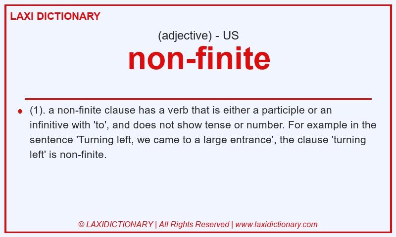 Definition non-finite in American English