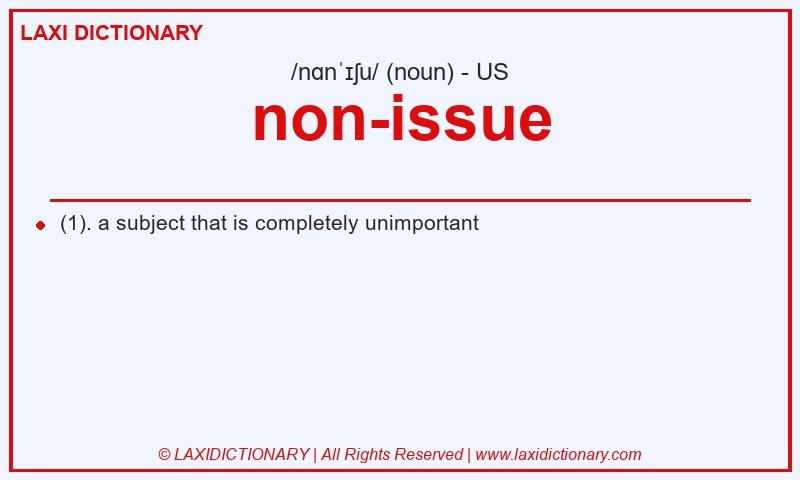 Definition non-issue in American English