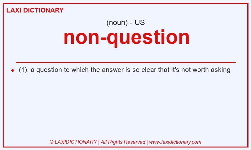 Definition non-question in American English