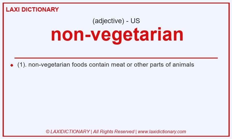 Definition non-vegetarian in American English