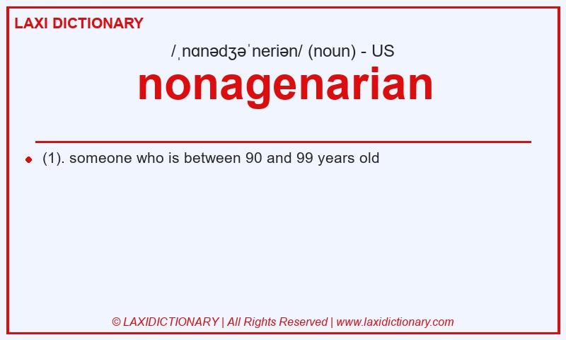 Definition nonagenarian in American English