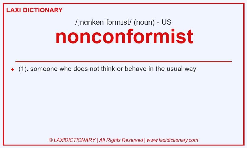 Definition nonconformist in American English
