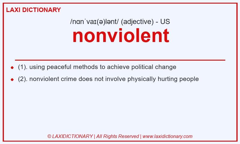 Definition nonviolent in American English