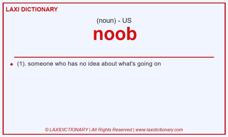 Definition noob in American English