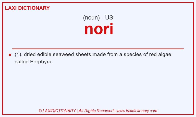 Definition nori in American English