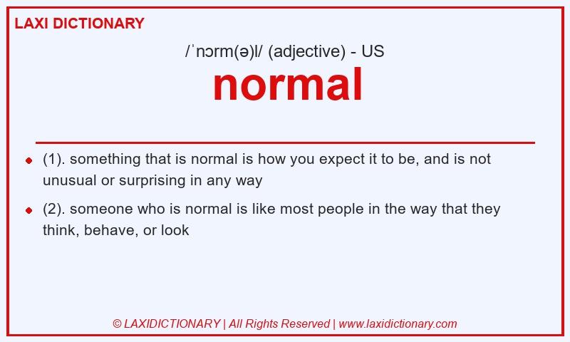 Definition normal in American English