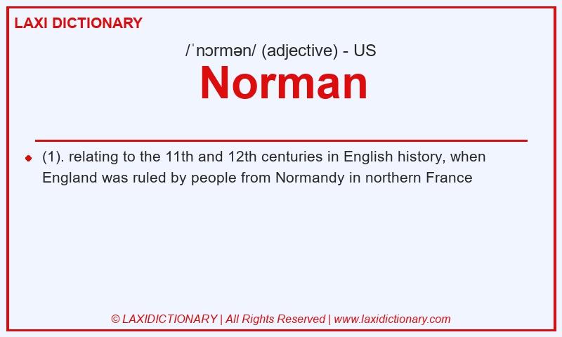 Definition Norman in American English