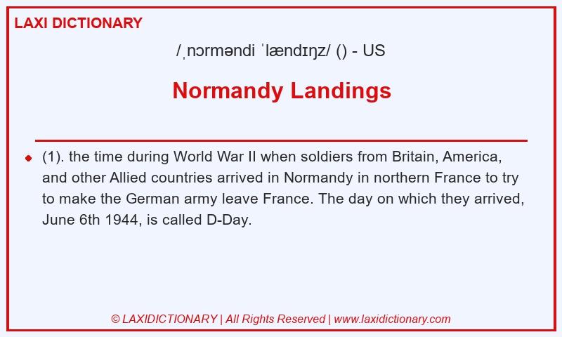 Definition Normandy Landings in American English