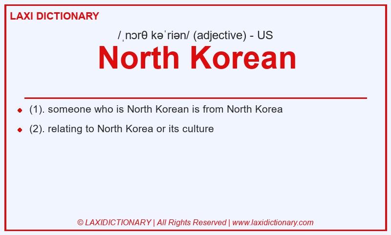 Definition North Korean in American English