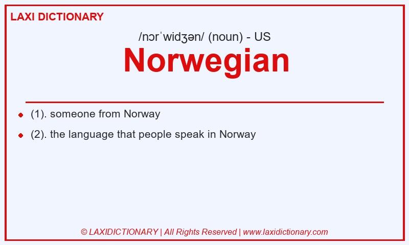 Definition Norwegian in American English