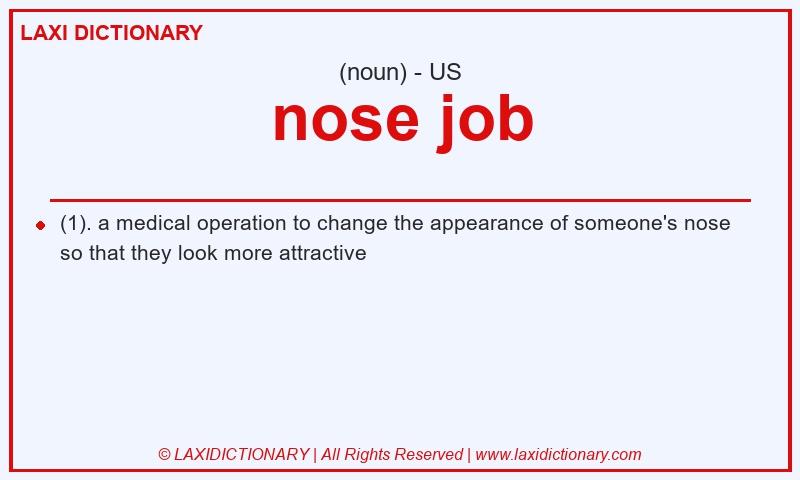 Definition nose job in American English