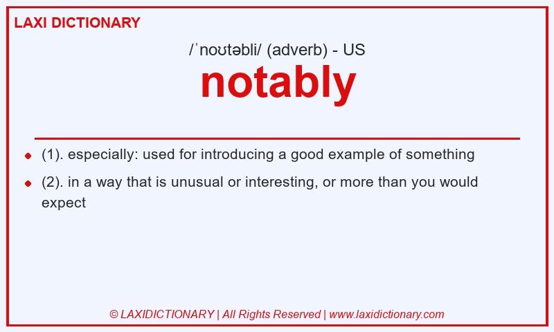 Definition notably in American English