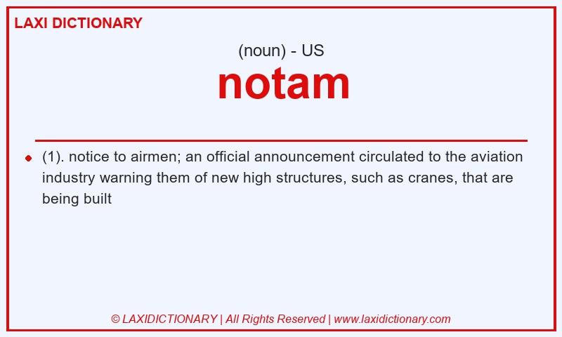 Definition notam in American English