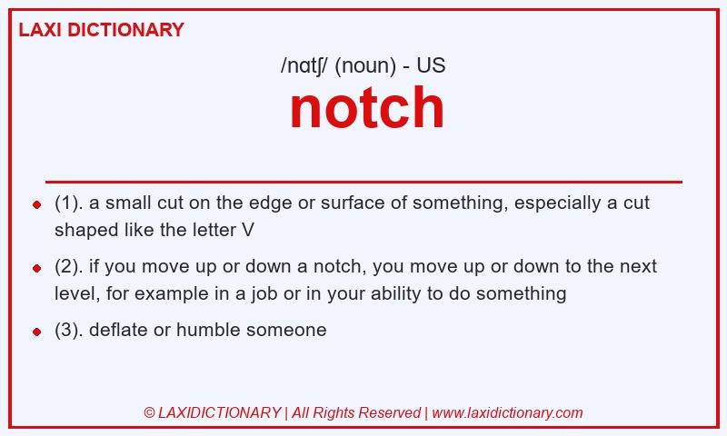 Definition notch in American English