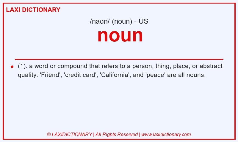 Definition noun in American English