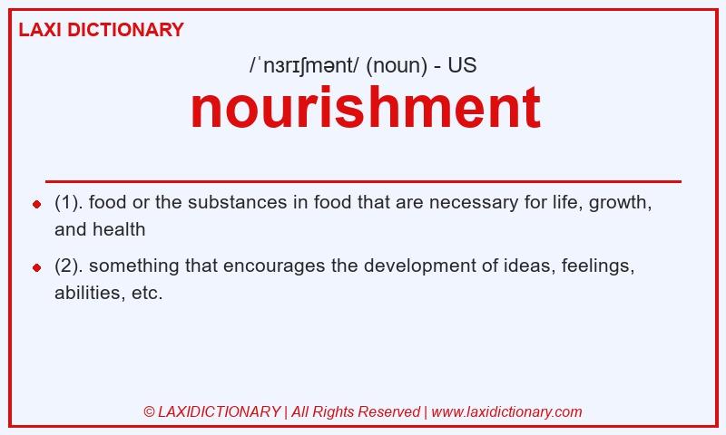 Definition nourishment in American English