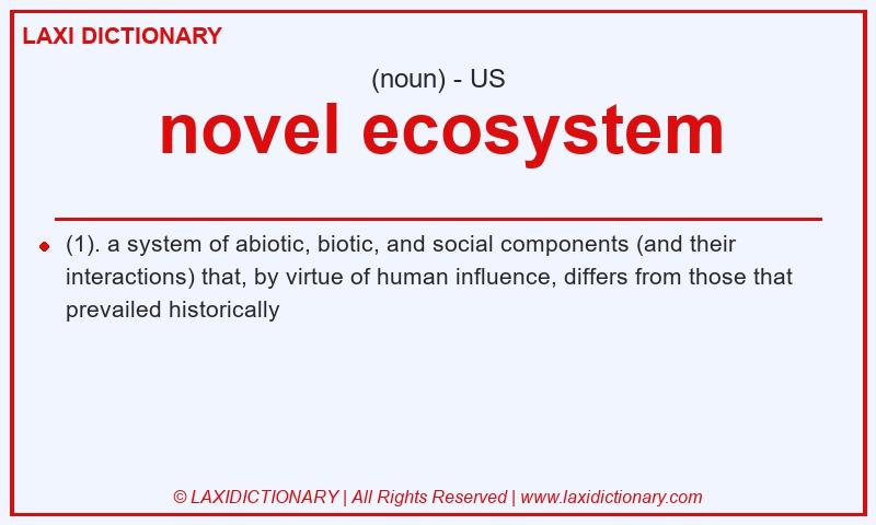 Definition novel ecosystem in American English