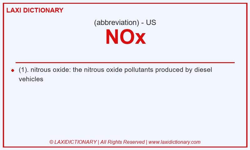 Definition NOx in American English