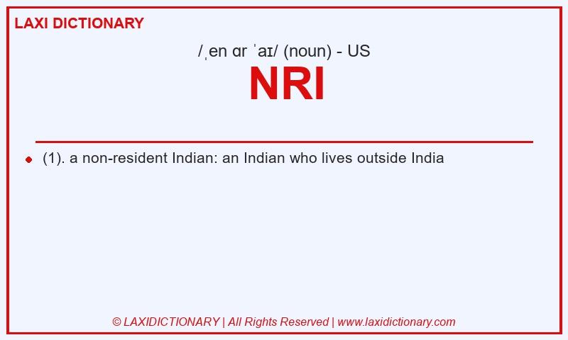 Definition NRI in American English
