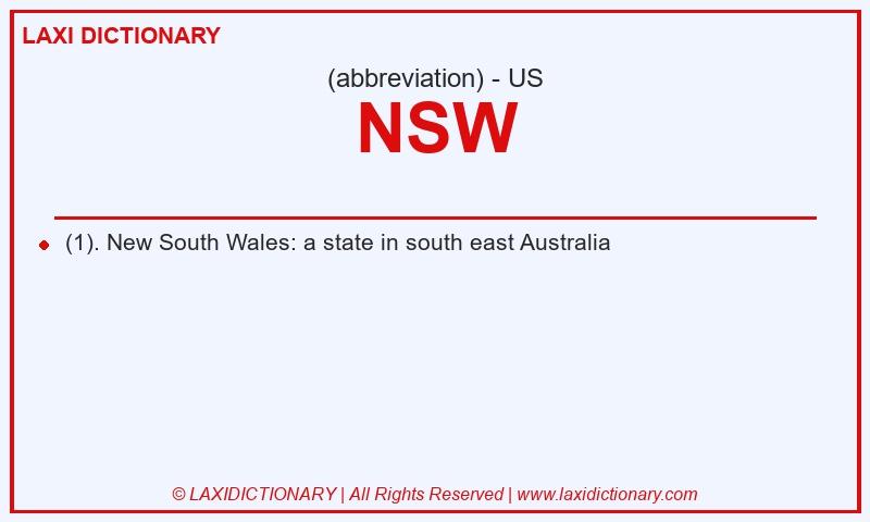 Definition NSW in American English