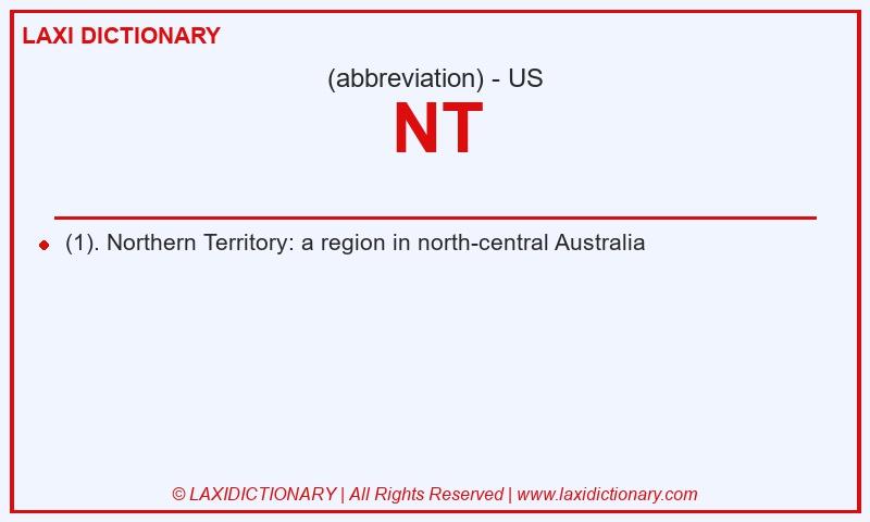 Definition NT in American English