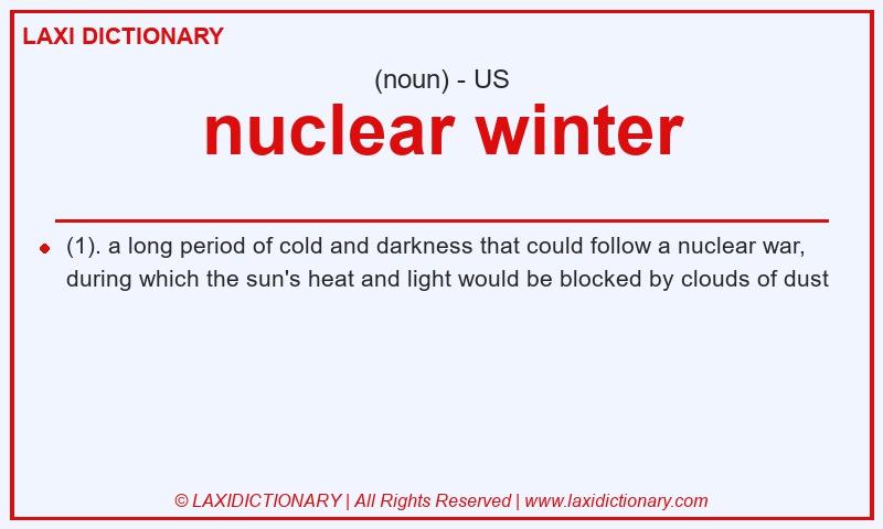 Definition nuclear winter in American English