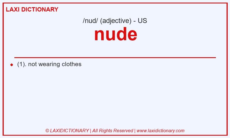 Definition nude in American English