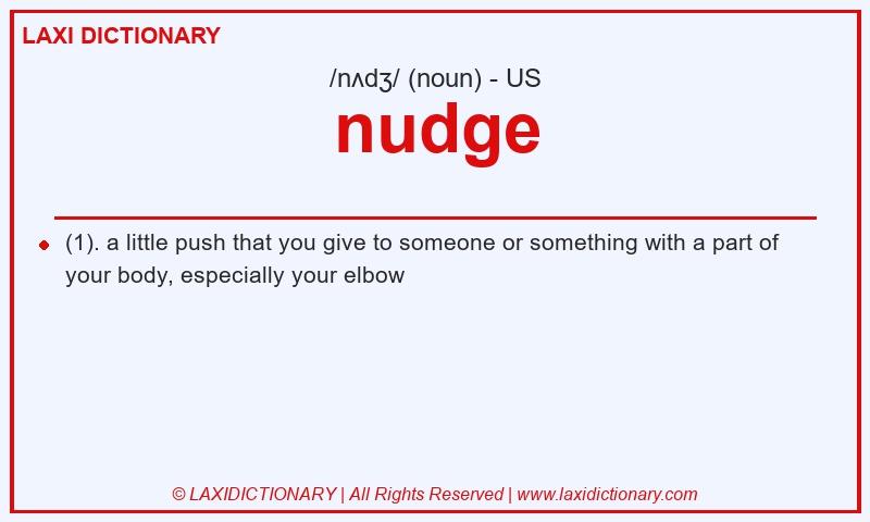 Definition nudge in American English