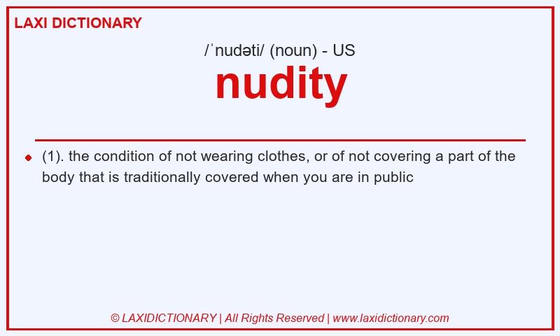 Definition nudity in American English