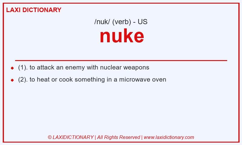 Definition nuke in American English