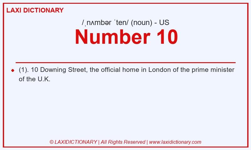 Definition Number 10 in American English