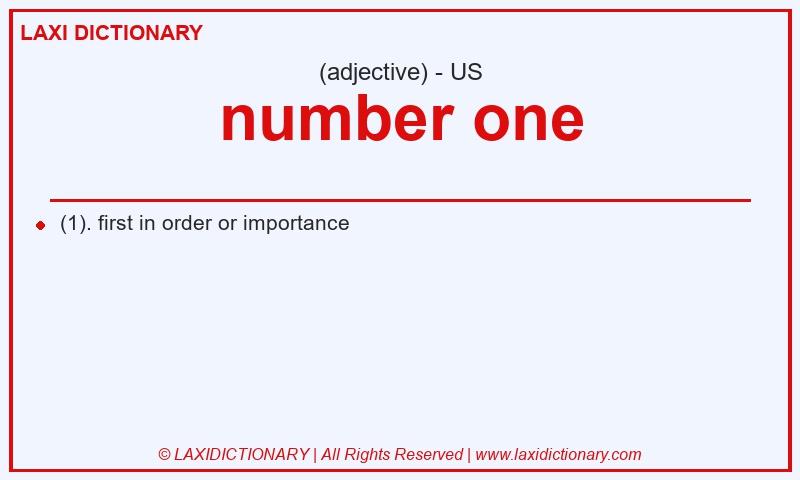 Definition number one in American English