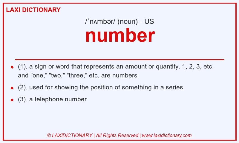 Definition number in American English