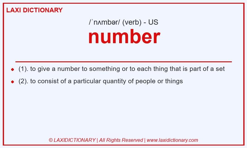 Definition number in American English