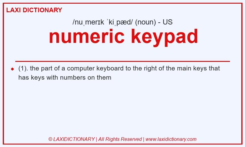 Definition numeric keypad in American English