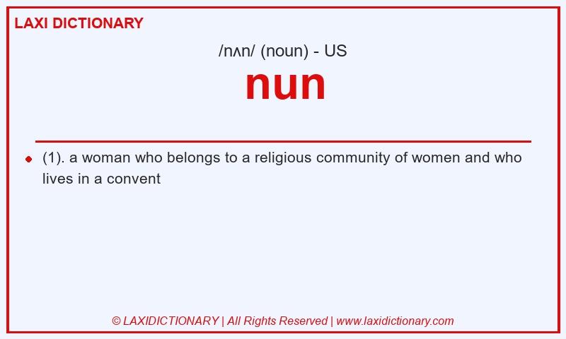 Definition nun in American English