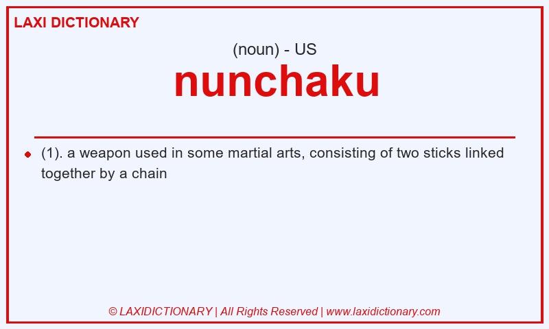 Definition nunchaku in American English