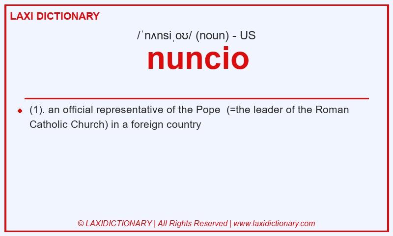 Definition nuncio in American English