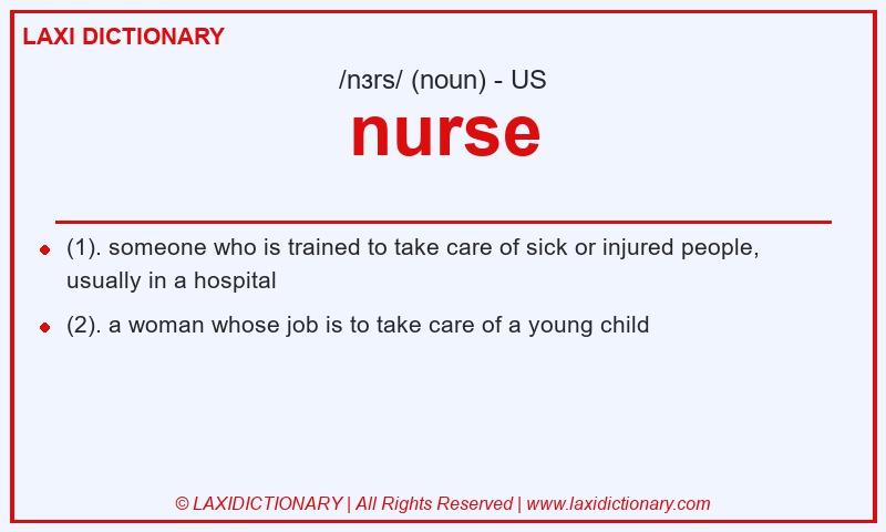 Definition nurse in American English