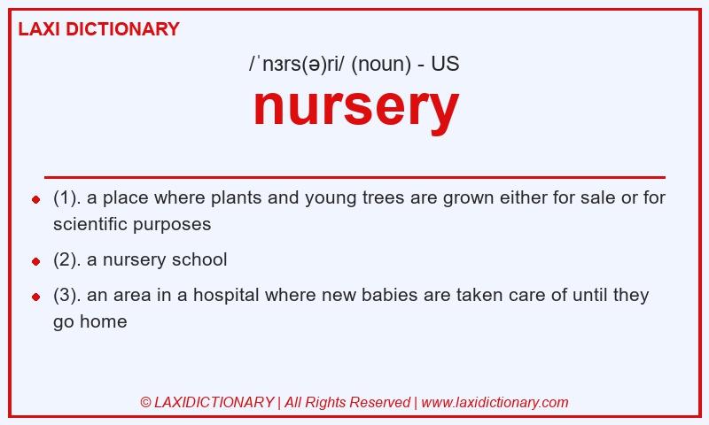 Definition nursery in American English